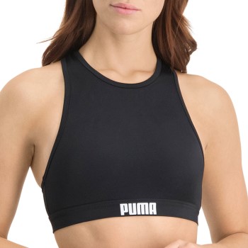 Puma Racerback Swimtop Sort Medium Dame