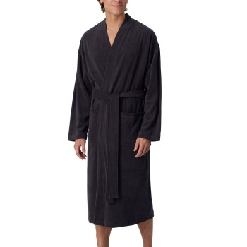 Se Schiesser Terry Bathrobe Antracit Medium Herre ved Timarco