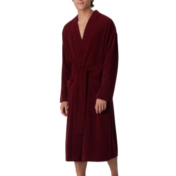 Se Schiesser Terry Bathrobe Rød Small Herre ved Timarco