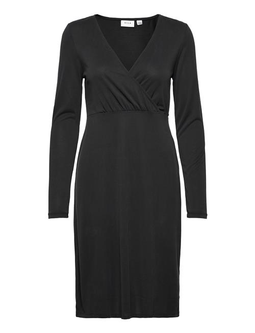 Vila Vimodala L/S Wrap Midi Dress/Su - Vila Black