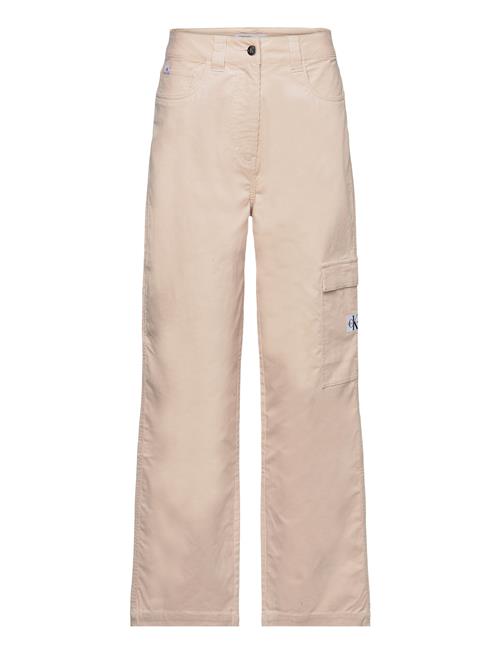 Se Calvin Klein Jeans High Rise Corduroy Pant Calvin Klein Jeans Beige ved Booztlet