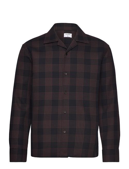 Filippa K Waffle Check Resort Shirt Filippa K Brown