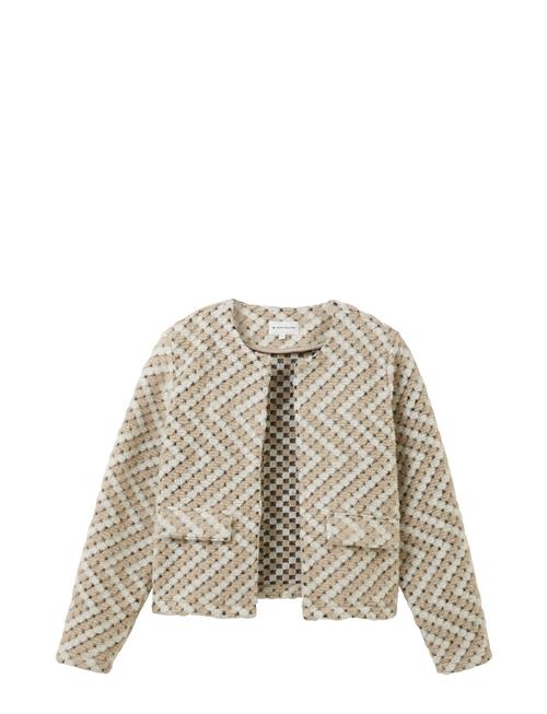 Se Tom Tailor Colourful Blazer Jacket Tom Tailor Beige ved Booztlet