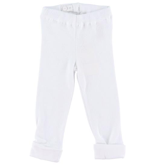 Se GANT GANT Leggings - Pointelle - Hvid ved KidsWorld