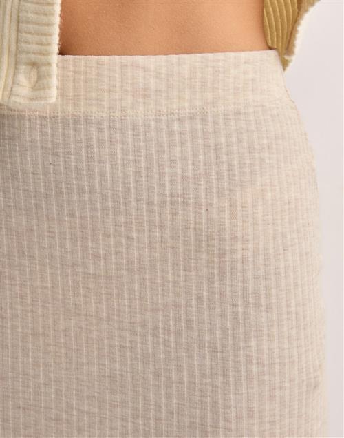 Only - Beige - Onlemma Slit Skirt Jrs Noos