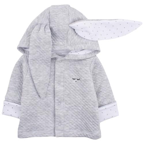 Se Livly Bunny Cardigan Gråmeleret | Grå | 80/86 cm ved Babyshop