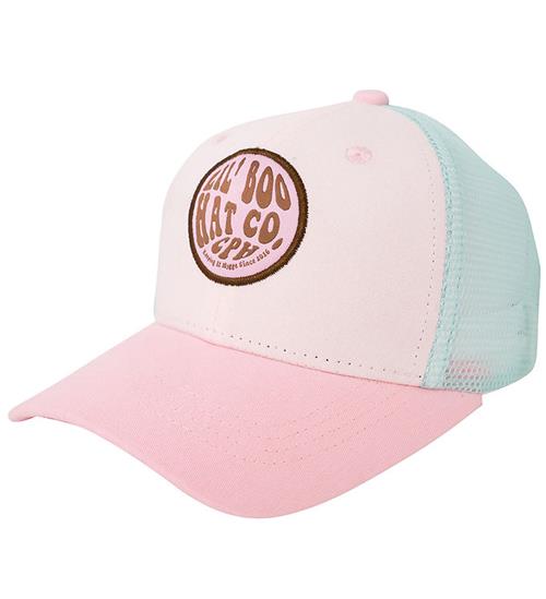 Se Lil' Boo Copenhagen Kasket - Trucker - Pink/Turquoise ved KidsWorld