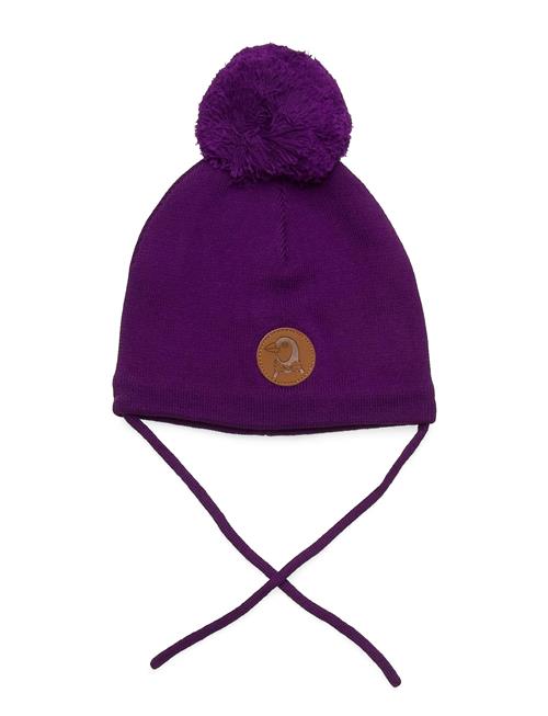 Se Mini Rodini Penguin Hat Mini Rodini Purple ved Booztlet