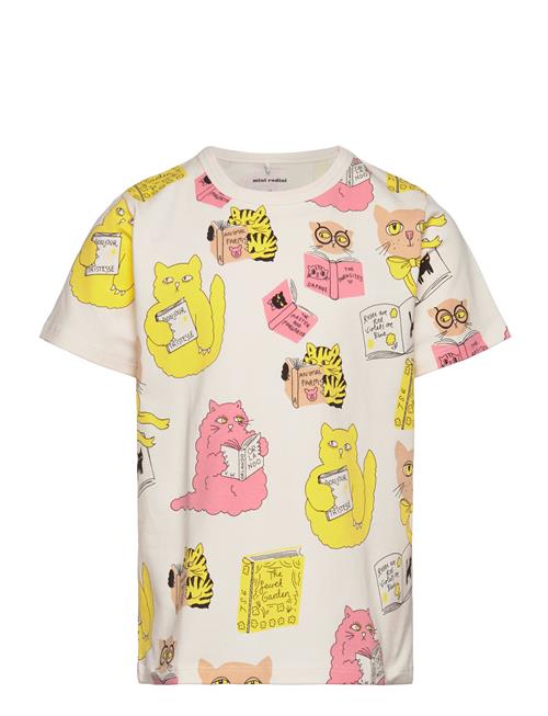 Cats Aop Ss Tee Mini Rodini Cream