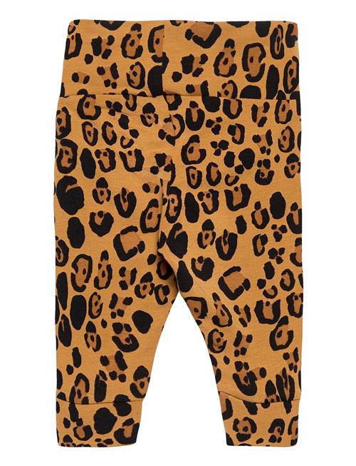 Se Mini Rodini Basic Leopard Nb Leggings Mini Rodini Beige ved Booztlet