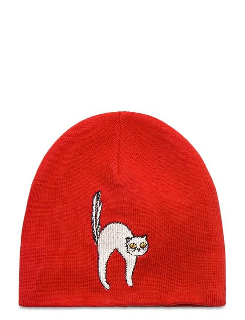 Angry Cat Patch Hat Mini Rodini Red