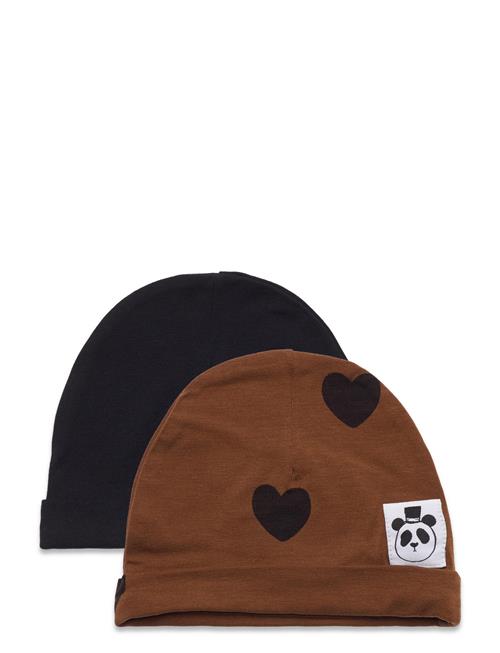 Basic Hearts Baby Beanie 2-Pack Mini Rodini Patterned