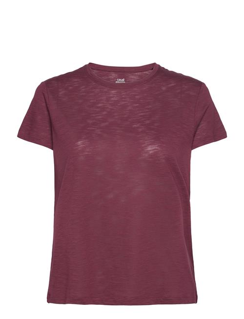 Se Casall Soft Texture Tee Casall Burgundy ved Booztlet