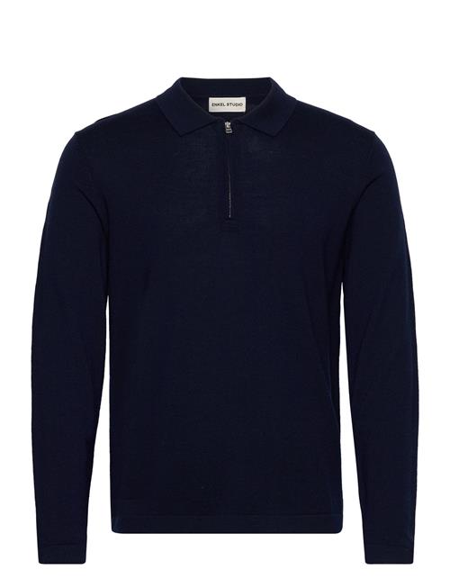 Enkel Studio Esquince - Wool Polo M Enkel Studio Navy