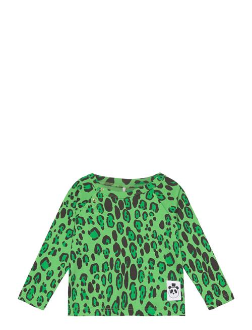 Se Mini Rodini Leopard Raglan Ls Tee Mini Rodini Green ved Booztlet