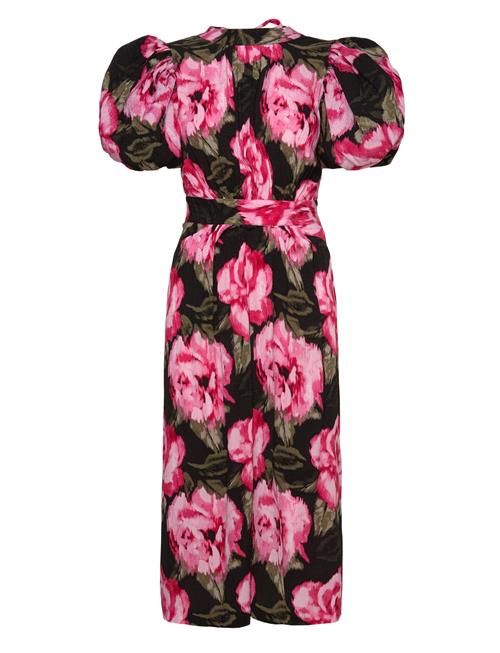 ROTATE Birger Christensen Jacquard Bell Maxi Dress ROTATE Birger Christensen Pink