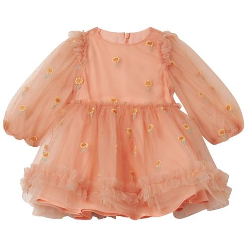 Stella McCartney Kids Broderet Kjole Lakserosa | Lyserød | 9 months