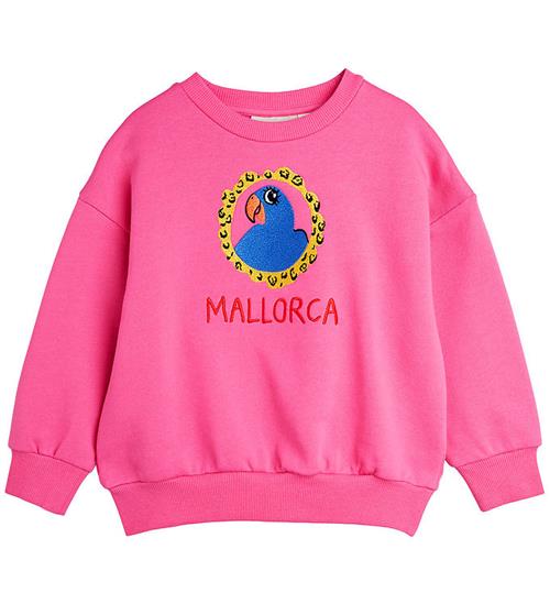 Se Mini Rodini Mini Rodini Sweatshirt - Parrot EMB - Pink ved KidsWorld