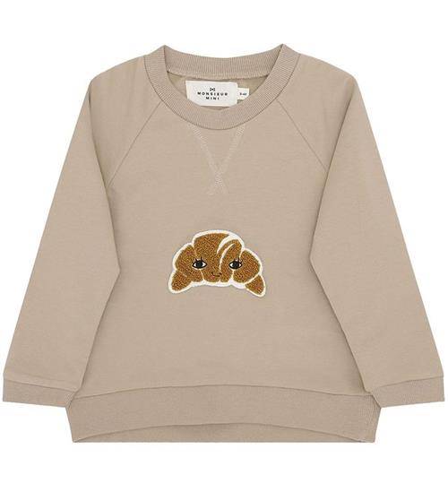 Monsieur Mini Monsieur Mini Sweatshirt - Beige m. Croissant