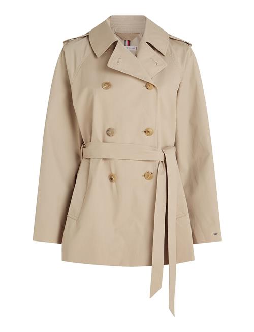 Cotton Short Trench Tommy Hilfiger Beige