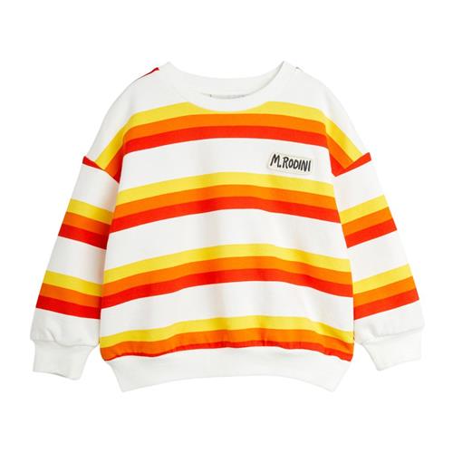 Mini Rodini GOTS Stribet Sweatshirt Multifarvet | Hvid | 104/110 cm