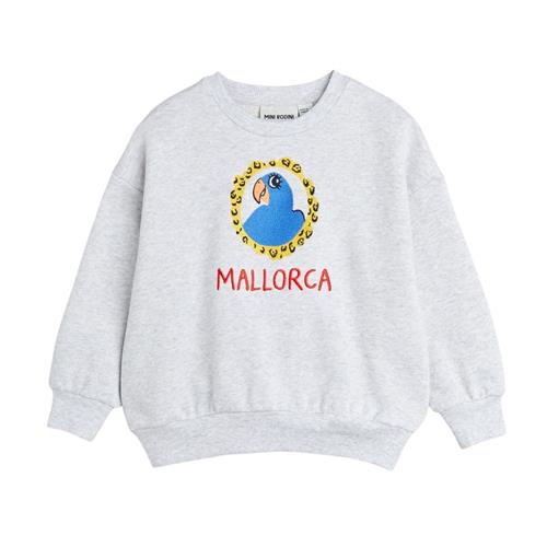 Mini Rodini GOTS Parrot Broderet Sweatshirt Gråmeleret | Grå | 92/98 cm