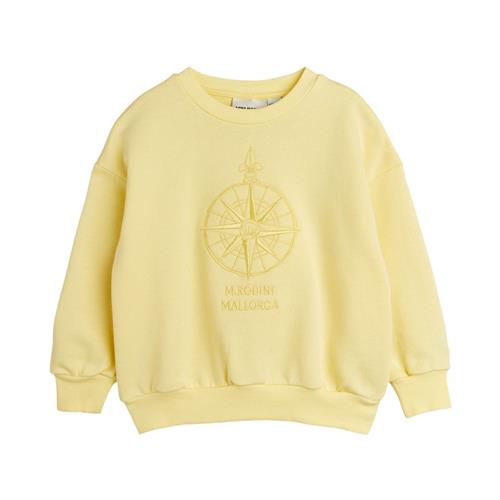 Mini Rodini GOTS Compass Broderet Sweatshirt Cremefarvet | Gul | 116/122 cm