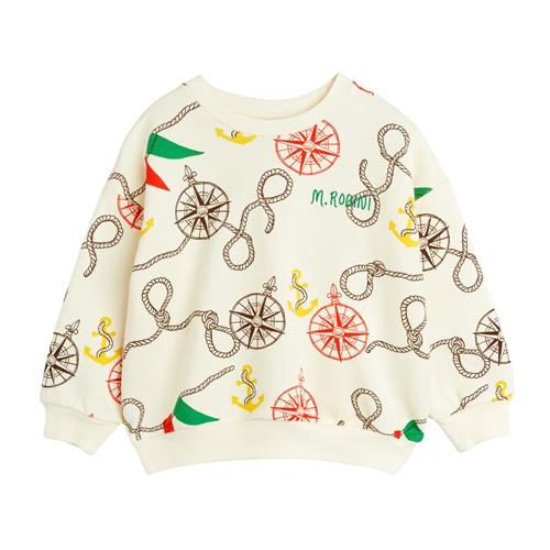 Mini Rodini GOTS Nautical Mønstret Sweatshirt Cremefarvet |  | 80/86 cm