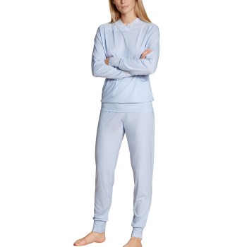 Calida Elegant Dreams Pyjama With Cuff Lyseblå modal Large Dame