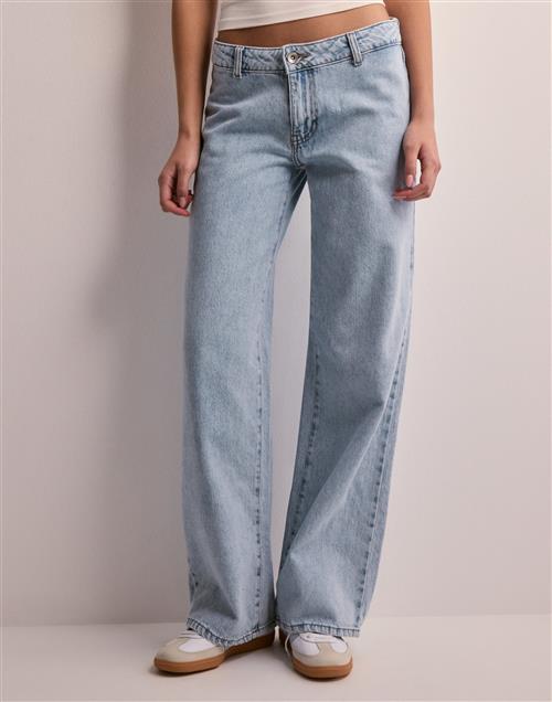 Se Only - Blå - Onlkane Low Waist Wide Leg Dnm ved Nelly