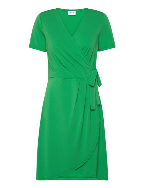 Vila Vinayeli S/S Knee Wrap Dress/Su - Noos Vila Green