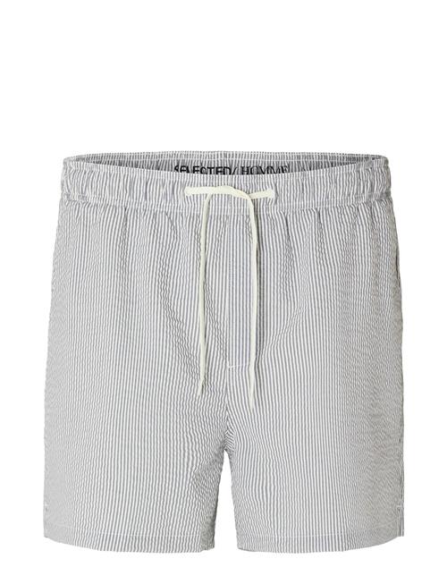 Selected Homme Slhcooper-Seersucker Swimshorts Selected Homme Blue