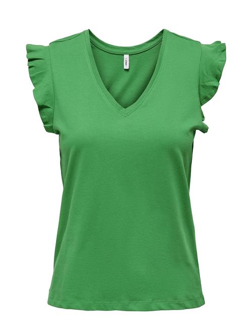 ONLY Onlmay Life S/S Frill V-Neck Top Box Jrs ONLY Green