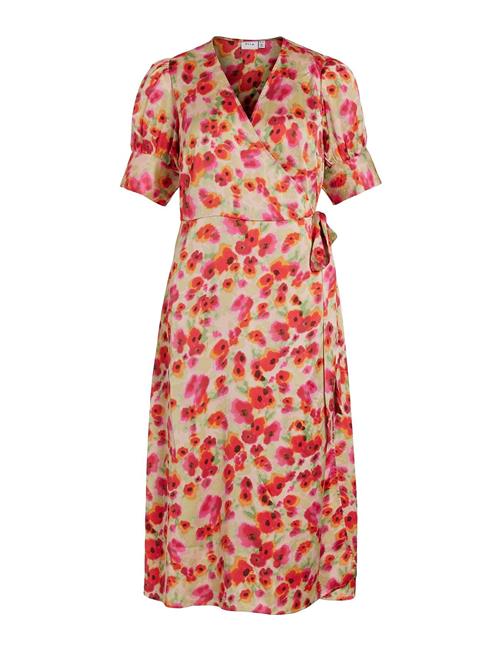 Vila Vinaria S/S Wrap Midi Dress/Dc/Su Vila Red