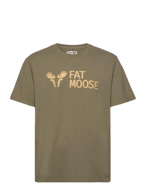 Fat Moose Fm Logo Organic Tee Fat Moose Khaki