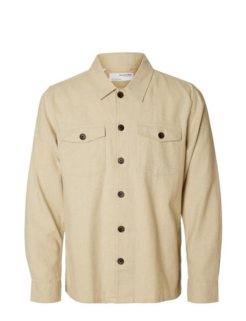 Selected Homme Slhbrody-Linen Overshirt Ls Selected Homme Beige