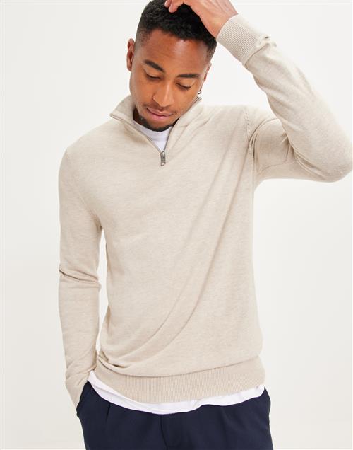 Jack & Jones Jjeemil Knit Half Zip Noos Half zip Oatmeal Melange