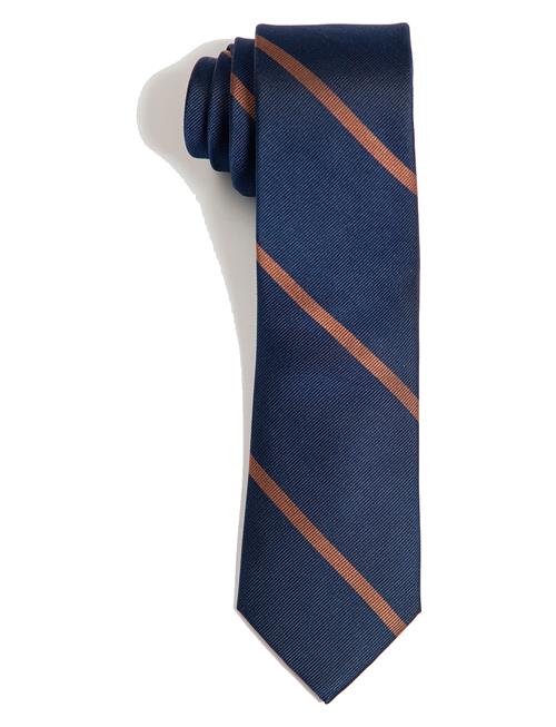 Se AN IVY Navy Brown League Silk Tie AN IVY Navy ved Booztlet