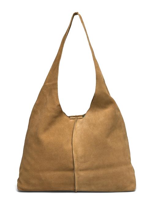 Se Mango Leather Shopper Bag Mango Brown ved Booztlet