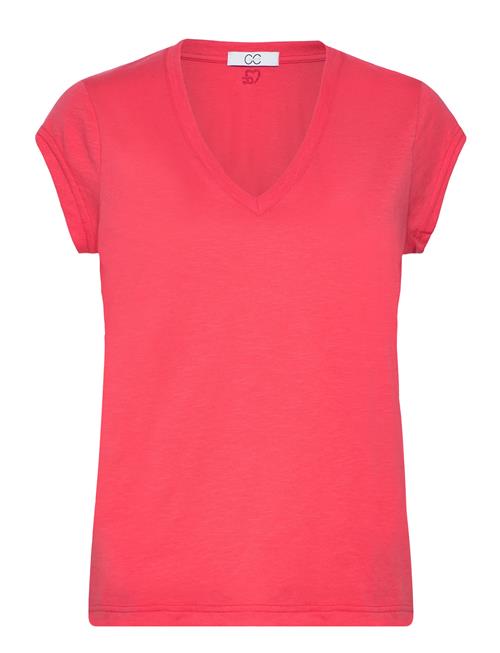 Cc Heart Basic V-Neck T-Shirt Coster Copenhagen Pink