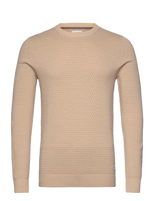 Se Jack & Jones Jjeatlas Knit Crew Neck Noos Jack & J S Beige ved Booztlet