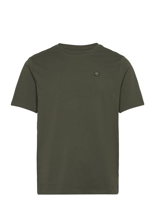 Knowledge Cotton Apparel Loke Badge Tee - Regenerative Organ Knowledge Cotton Apparel Khaki