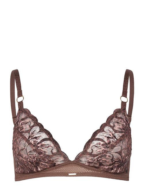 CHANTELLE Fleurs Wirefree Triangle Bra CHANTELLE Brown