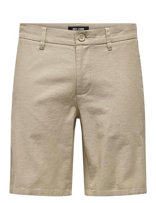 ONLY & SONS Onsmark 0011 Cotton Linen Shorts Noos ONLY & SONS Beige