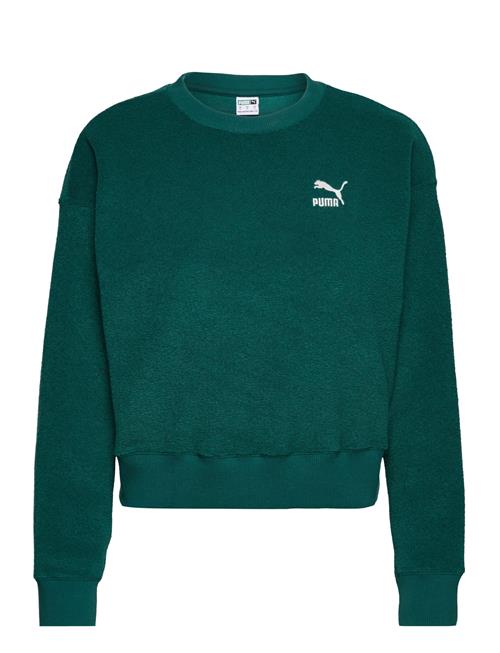 Se PUMA Classics Fleece Crew PUMA Green ved Booztlet