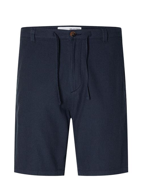 Slhregular-Brody Linen Bld Shorts Noos Selected Navy