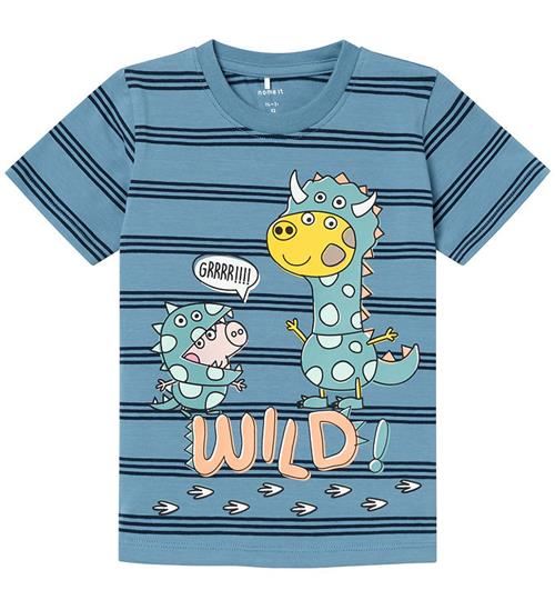 Se Name It Name It T-shirt - NmmAfaf - Gurli Gris - Provincial Blue ved KidsWorld