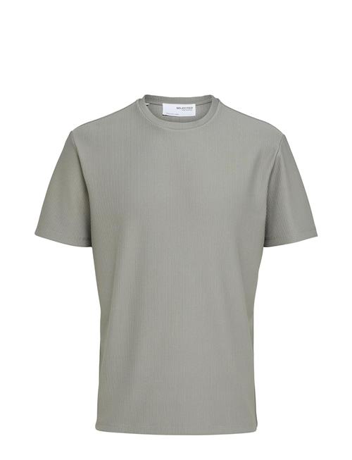 Se Selected Homme Slhrelax-Plisse Tee Ex Selected Homme Green ved Booztlet