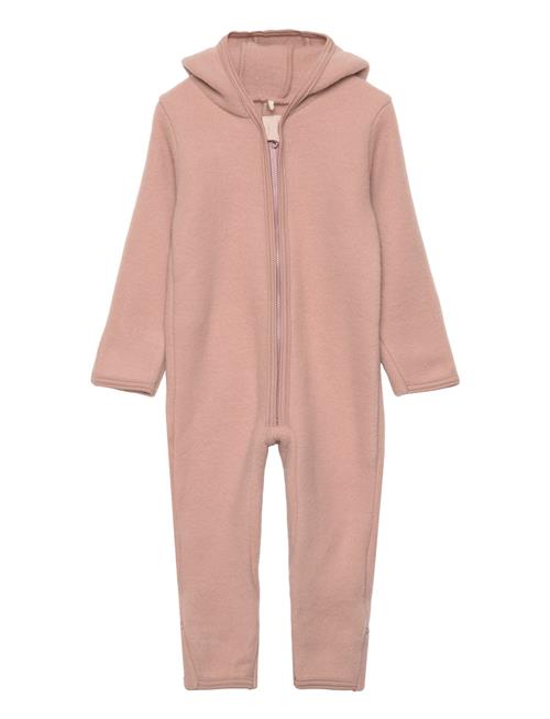 Huttelihut Pram Suit Ears Soft Wool Huttelihut Pink