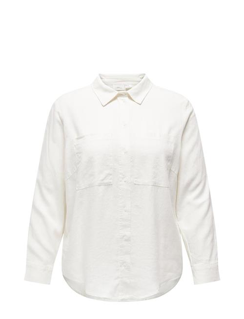 ONLY Carmakoma Carcaro L/S Ovs Linen Shirt Tlr ONLY Carmakoma White